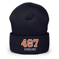 Sunline 407 Collegiate Beanie in Navy, embroidered Sunline 407 Collegiate logo, Central Florida streetwear beanie