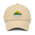 Sunline Gator Sun Washed Cap in Khaki, front view with embroidered Gator Sun design