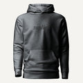Sunline Tonal Minimal Hoodie in Carbon Grey, front view, Sunline Central Florida streetwear hoodie