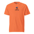 Sunline Center Chest Tee – Florida Colors in Burnt Orange, embroidered teal and orange Sunline split-S sun logo, Central Florida streetwear t-shirt